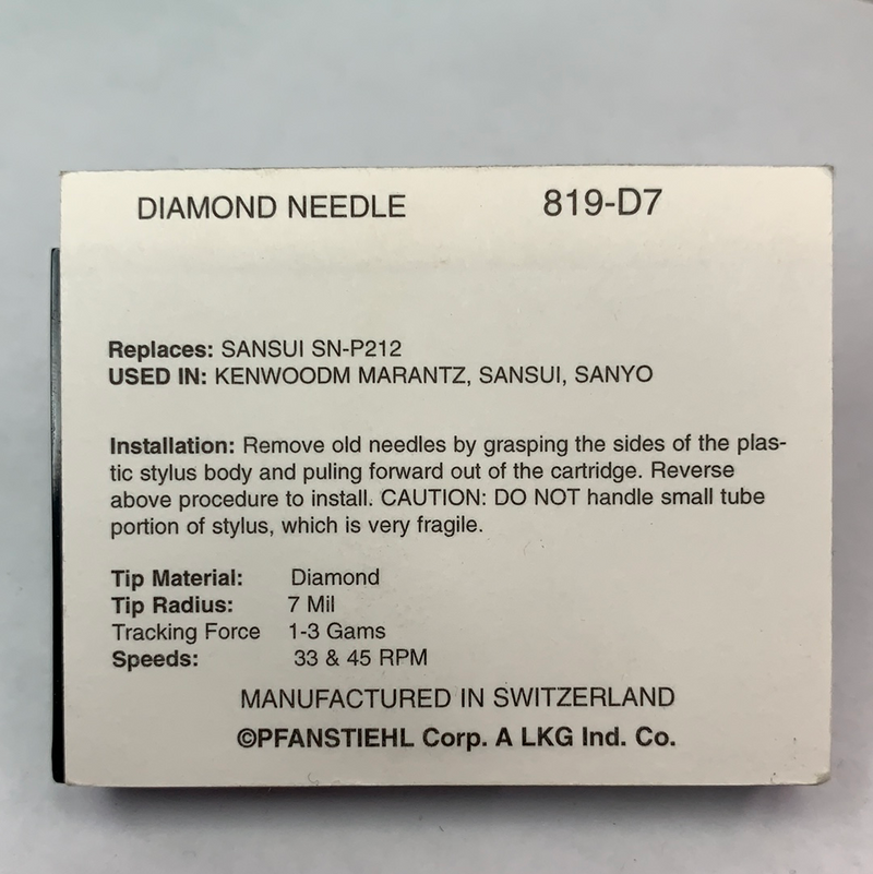 Pfanstiehl 819-D7  Diamond Needle
