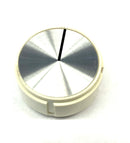 1/4" D Shaft, 1.12" (28.5mm) Diameter Plastic Dial Knob w/ Indicator Line  (K1)