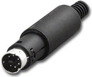 MD-7P, Pan Pacific 7 Pin Mini DIN Male In-Line Connector ~ Solder Type