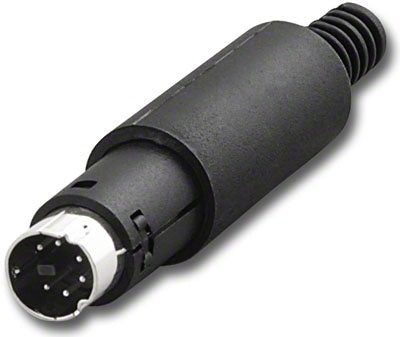 MD-7P, Pan Pacific 7 Pin Mini DIN Male In-Line Connector ~ Solder Type