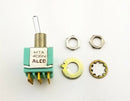 Alcoswitch MTA406N, 4PDT ON-ON, Round Bat Mini Toggle 6A@125V, 4A@28V DC