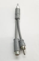 Switchcraft 330F2, 4" Y Audio Cable RCA Male to Dual RCA Male / Female