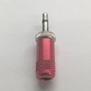 Switchcraft 856, .101" Micro Plug, Solder Lug Terminal, Red Handle, Locking