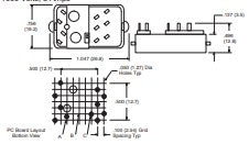 ECG RLY9102, 10 Pin Mini Blade Relay Socket ~ PC Board Mount